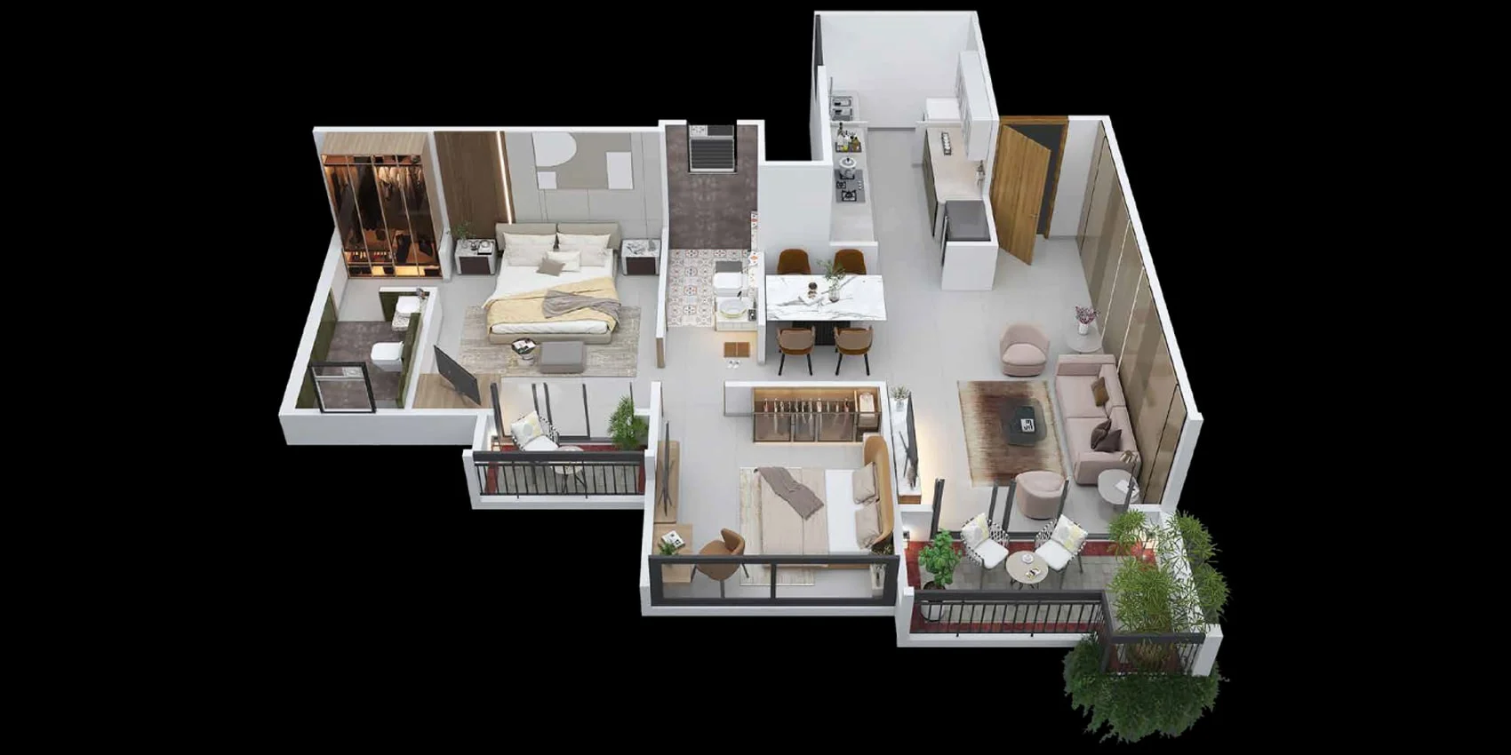 Austin Yana Tathawade 2BHK Floor Plan Image