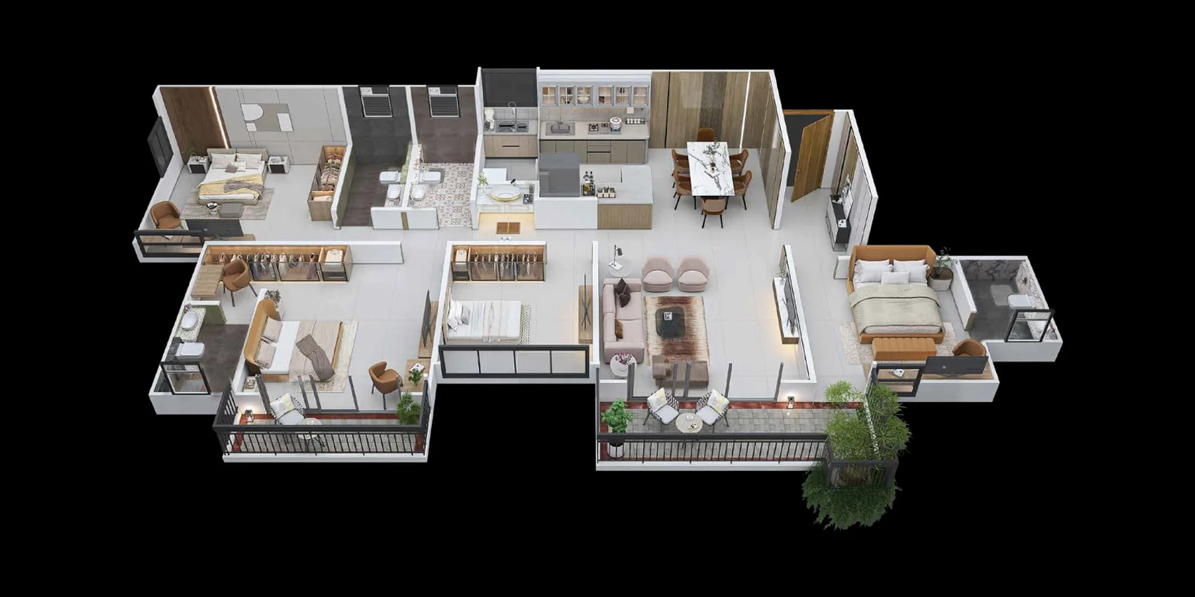 Austin Yana Tathawade 4BHK Floor Plan Image